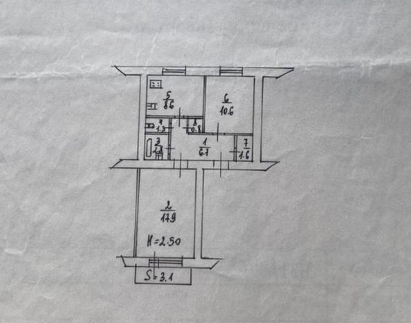 
  Продается 2-комн. квартира, 50 м², 40-летия Победы пр-кт, д. 37
. Фото 9.