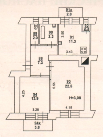 
  Продается 2-комн. квартира, 65 м², Соборный пер, д. 45
. Фото 7.
