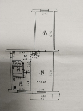 
  Продается 2-комн. квартира, 48.8 м², 2-я Краснодарская ул, д. 80/1
. Фото 7.