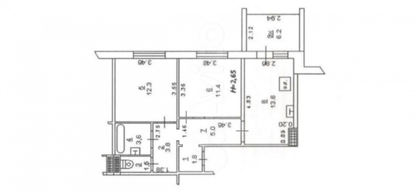 
  Продается 2-комн. квартира, 53.1 м², 40-летия Победы пр-кт, д. 75
. Фото 12.