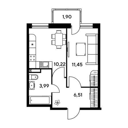 
  Продается студия, 32.3 м², ЖК Малина Парк, дом 1
. Фото 1.