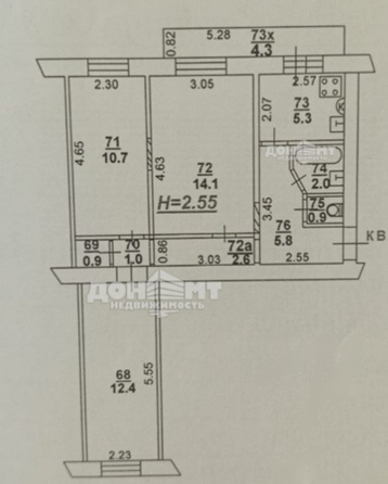 
  Продается 3-комн. квартира, 57 м², Седова ул, д. 14А
. Фото 14.