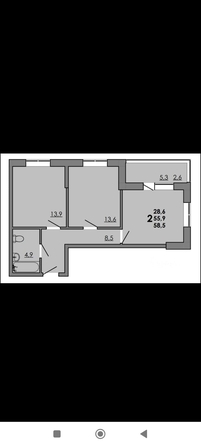 
  Продается 2-комн. квартира, 58.5 м², Маршала Жукова пр-кт, д. 18/1
. Фото 4.