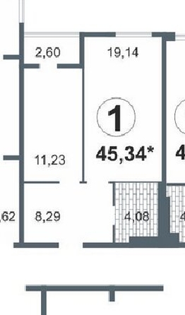 
  Продается 1-комн. квартира, 45 м², Островского пер, д. 1А
. Фото 12.