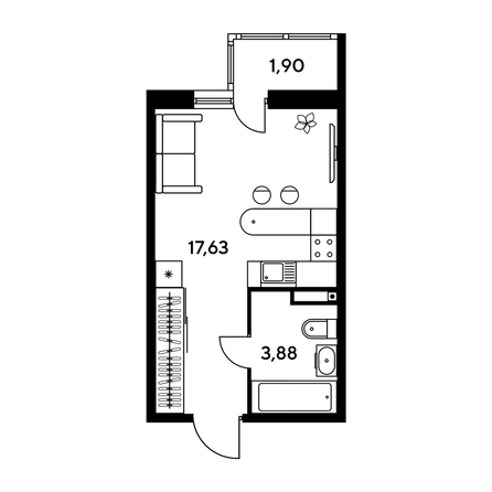 
  Продается студия, 23.6 м², ЖК Малина Парк, дом 1
. Фото 1.