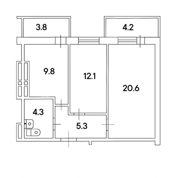 
  Продается 2-комн. квартира, 60 м², Тибетская ул, д. 1б
. Фото 21.