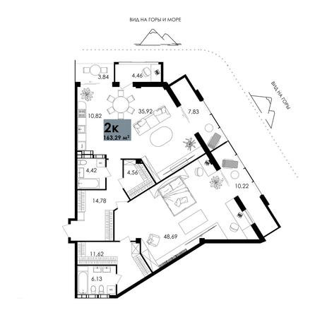 
  Продается апартамент 163.29 м², в АО Парк Плаза. Фото 1.