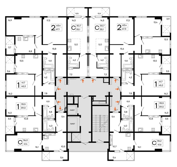 
  Продается студия 41.6 м², в ЖК Поэма. Фото 1.