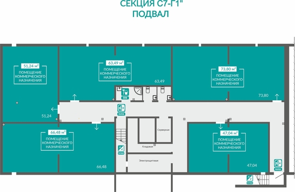 
  Продается универсальное помещение 47.04 м², в ЖК Абрикос - 2. Фото 1.