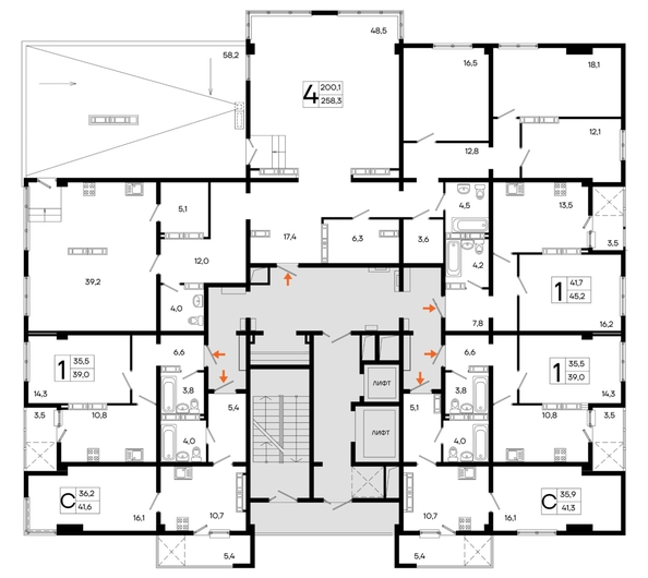 
  Продается 4-комн. квартира 258.3 м², в ЖК Поэма. Фото 1.