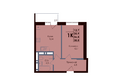 ACADEMIA (Академия), 3 этап: Планировка 1-комн 36,8 м²