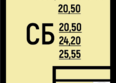 Славянка, литера 10: Планировка Студия 25,55 м²