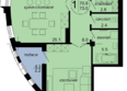 Александровский парк: Планировка 1-комн 73 м²