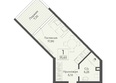 Тамерун, корп 2: Планировка Апартамент 35,65, 35,8 м²