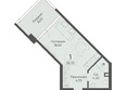 Тамерун, корп 2: Планировка Апартамент 35,75, 35,85 м²