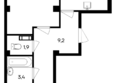 Ботаника: Планировка 2-комн 55,1 м²