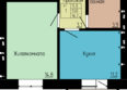 на ул Никольской: Планировка 1-комн 36,2 м²