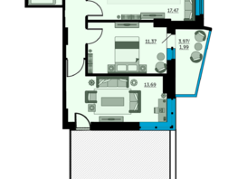 Продается 3-комнатная квартира ЖК Сердце Ростова 2, литер 8, 89.89  м², 11505920 рублей