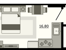 Продается Студия ЖК Акватория, литер 1, 24.98  м², 4646280 рублей