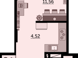 Продается Студия ЖК Город у реки, литер 12, 29.23  м², 4150660 рублей