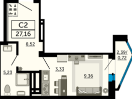 Продается Студия ЖК Royal Towers (Роял Тауэрс), литер 4, 27.16  м², 4264120 рублей