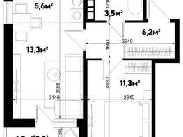 Продается 2-комнатная квартира ЖК Sport Village (Спорт деревня), 2.7, 41.6  м², 7675200 рублей