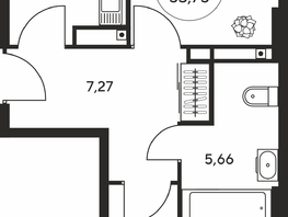 Продается 2-комнатная квартира ЖК Гринсайд, 5.1-5.5, 53.68  м², 8880000 рублей