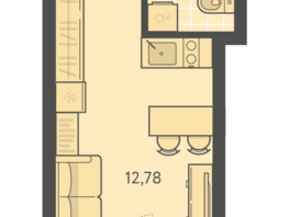 Продается Студия ЖК Теплые края, литер 9, 22.06  м&sup2;, 2933980 рублей