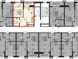Продается 1-комнатная квартира ЖК Звезды, литер 9, 37.3 м², 4663600 рублей