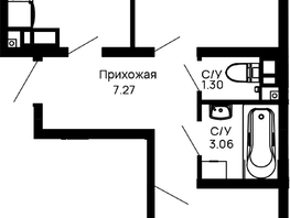 Продается 2-комнатная квартира ЖК Долина, литер 3, 59.5 м², 7140000 рублей