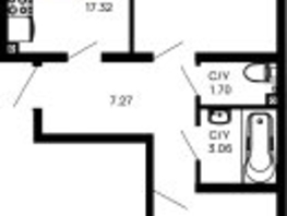 Продается 2-комнатная квартира ЖК Долина, литер 3, 60.41 м², 7128380 рублей