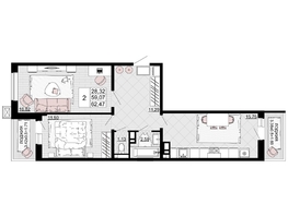 Продается 2-комнатная квартира ЖК Дружба, 1, 62.47  м&sup2;, 7996160 рублей