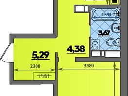 Продается 1-комнатная квартира ЖК Предгорье ЛАГО-НАКИ, литера 4, 44.64  м&sup2;, 6304000 рублей