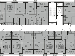 Продается 1-комнатная квартира ЖК Звезды, литер 12, 40.9  м², 5522000 рублей