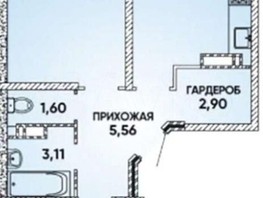 Продается 2-комнатная квартира ЖК Губернский, литера 5, 65  м², 5800000 рублей