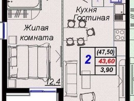 Продается 2-комнатная квартира Российская ул, 47.5  м², 14870000 рублей