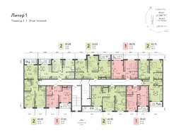 Продается 1-комнатная квартира ЖК Друзья, литера 1, 37.83  м², 5523180 рублей