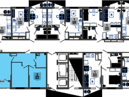 Продается 2-комнатная квартира ЖК Облака-3, дом 1, 52.6  м², 9478520 рублей