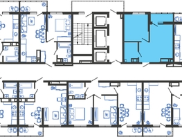 Продается 1-комнатная квартира ЖК Облака-3, дом 1, 34.2  м², 7811280 рублей