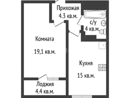 Продается 1-комнатная квартира Питерская ул, 42.4  м², 4370000 рублей