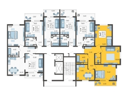 Продается 3-комнатная квартира ЖК Горный квартал, литера 3, 81.6  м², 21746400 рублей