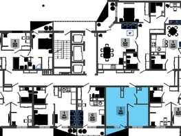 Продается 1-комнатная квартира ЖК Облака-3, дом 1, 36.5  м², 7688725 рублей