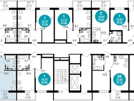 Продается 2-комнатная квартира ЖК Флора, 4 этап, 43.3 м², 17960840 рублей