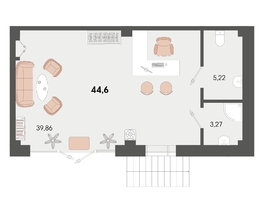 Продается Офис ЖК Родные просторы, литера 3, 44.6  м², 11150000 рублей