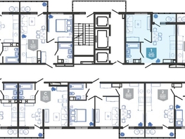 Продается 1-комнатная квартира ЖК Облака-3, дом 1, 34.2  м², 7653960 рублей