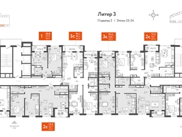 Продается 3-комнатная квартира ЖК Все Свои VIP, литера 3, 112.5  м², 33750000 рублей