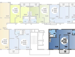 Продается 2-комнатная квартира ЖК Парк у дома, литера 7.1, 62.2  м², 9369999 рублей