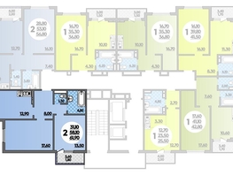 Продается 2-комнатная квартира ЖК Парк у дома, литера 7.1, 61.9  м², 11170000 рублей