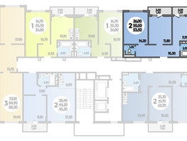 Продается 2-комнатная квартира ЖК Парк у дома, литера 7.1, 53.5  м², 9029999 рублей