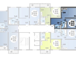 Продается 2-комнатная квартира ЖК Город у моря, литер 17, 48.37  м², 6864000 рублей